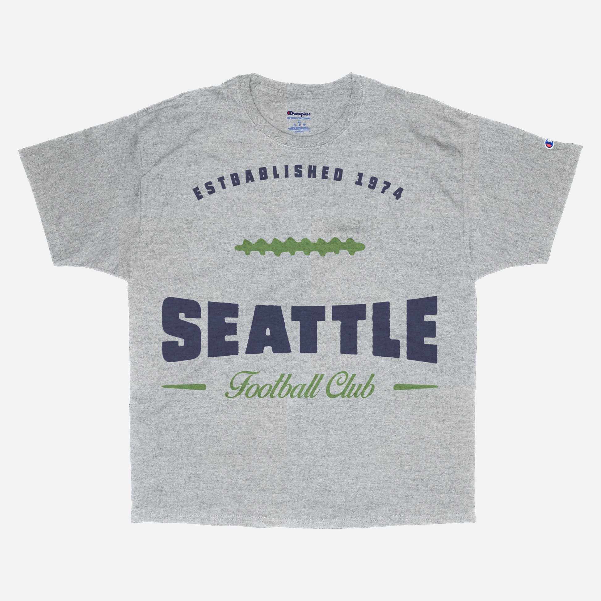 Vintage grey unisex Champion Seattle Seahawks graphic t-shirt