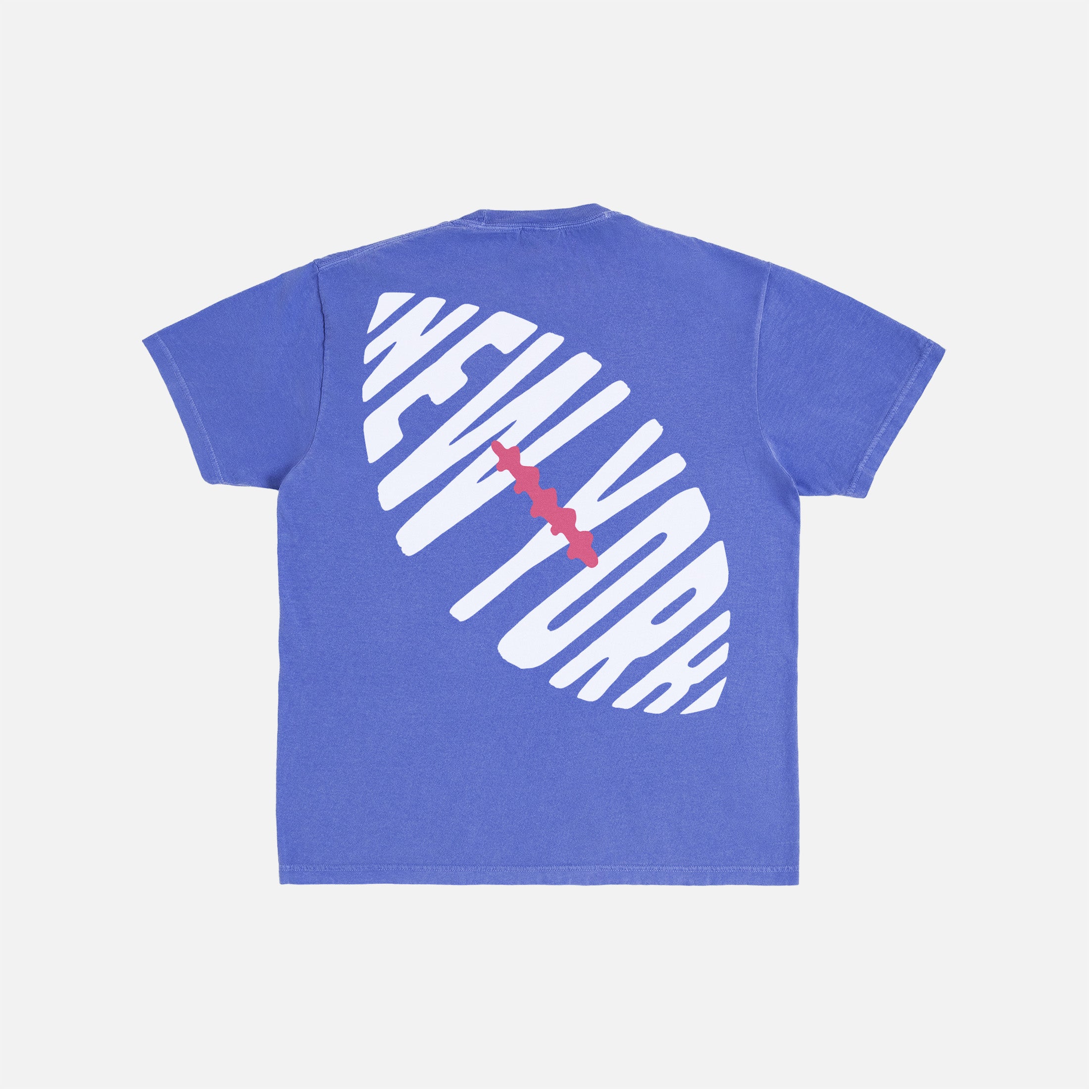 Vintage Comfort Colors faded blue New York Giants graphic t-shirt with custom NY football logo and oversized front and back print