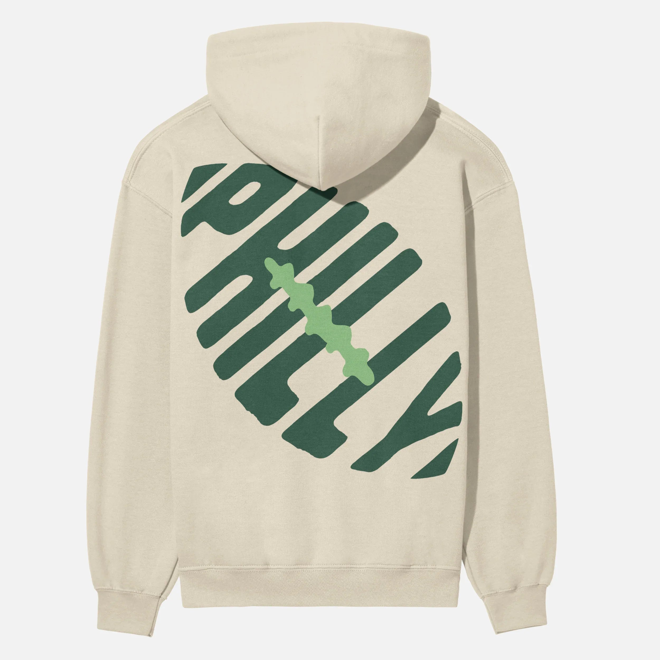 Retro beige streetwear Philadelphia Eagles hoodie, cute old school Philly sports fan sweatshirt with green go Birds Logo for men and women for sale at Throwbacks