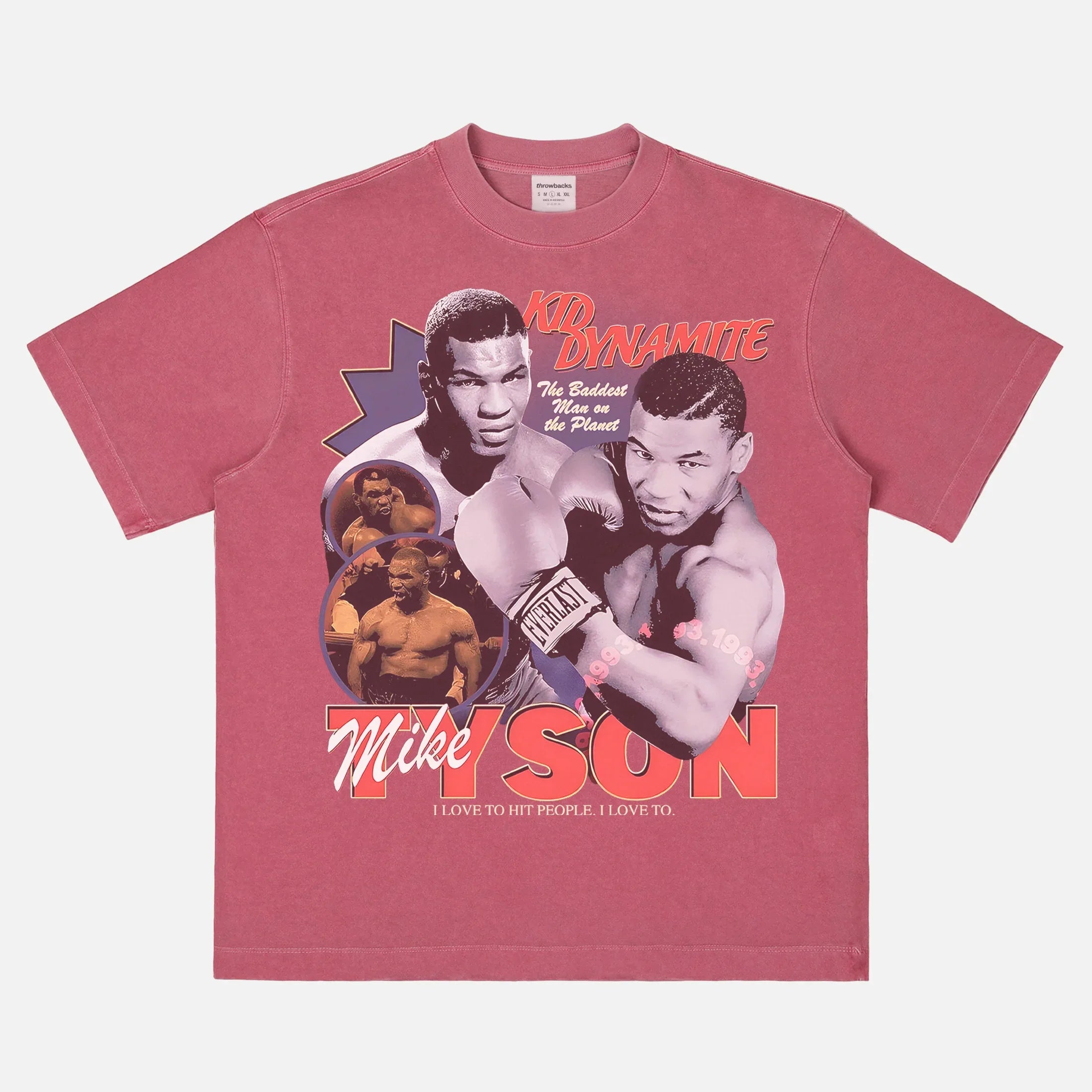 Faded red Mike Tyson bootleg streetwear graphic tee, vintage Iron Mike tyson t-shirt