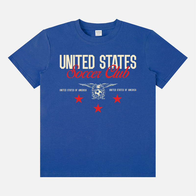 USMNT USWNT vintage United States World Cup eagle crest royal blue unisex t-shirt