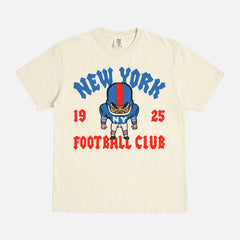 Throwback New York Giants streetwear t-shirt with modern vintage NY NFL football graphic