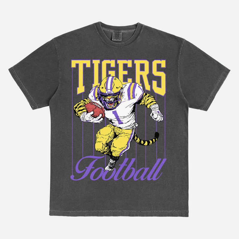 Cute Vintage LSU Tigers mascot college football pinstripes graphic t-shirt comfort colors