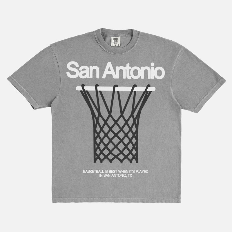 San Antonio Spurs Streetwear basketball graphic t-shirt comfort colors faded grey