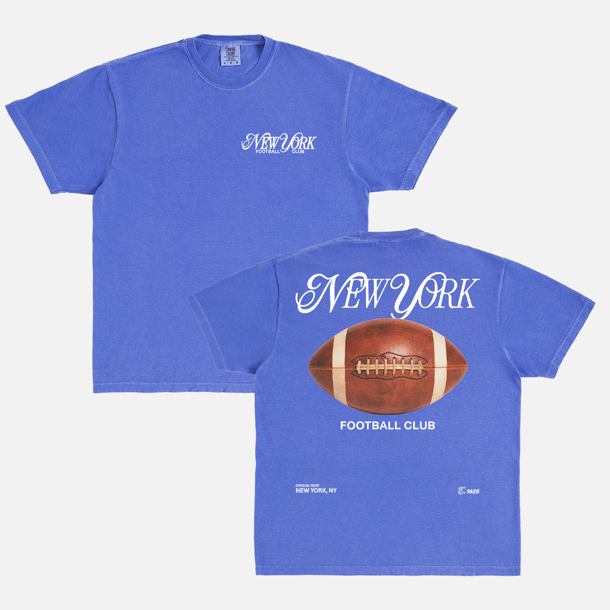 New York Giants Streetwear graphic t-shirt with modern script text on a unisex comfort colors tee
