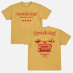 The shining movie graphic tee with vintage The Overlook Hotel  Ad  on a unisex comfort colors t-shirt