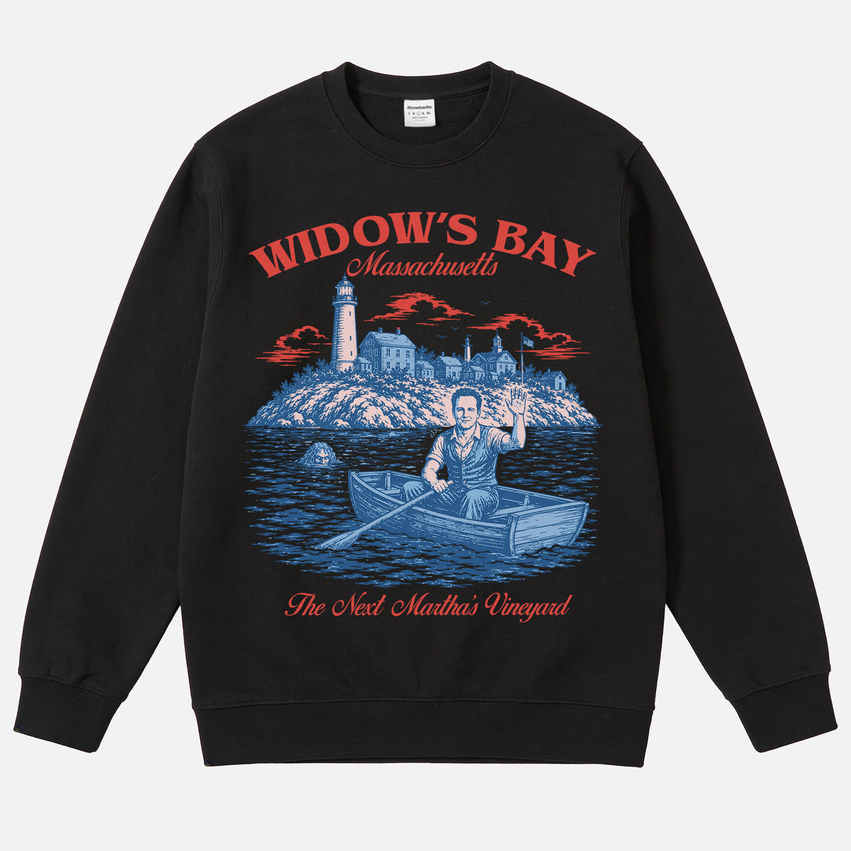 Funny vintage Widow's Bay TV Show crewneck sweatshirt